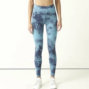 Nualime (CorePower) Power Leggings in Blue Tie Dye